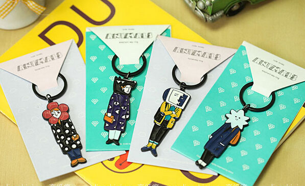 軟膠情侶鑰匙扣裝飾品掛扣